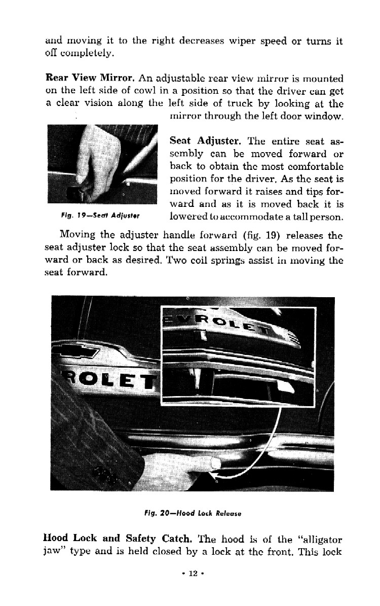 1952 Chevrolet Trucks Operators Manual Page 46